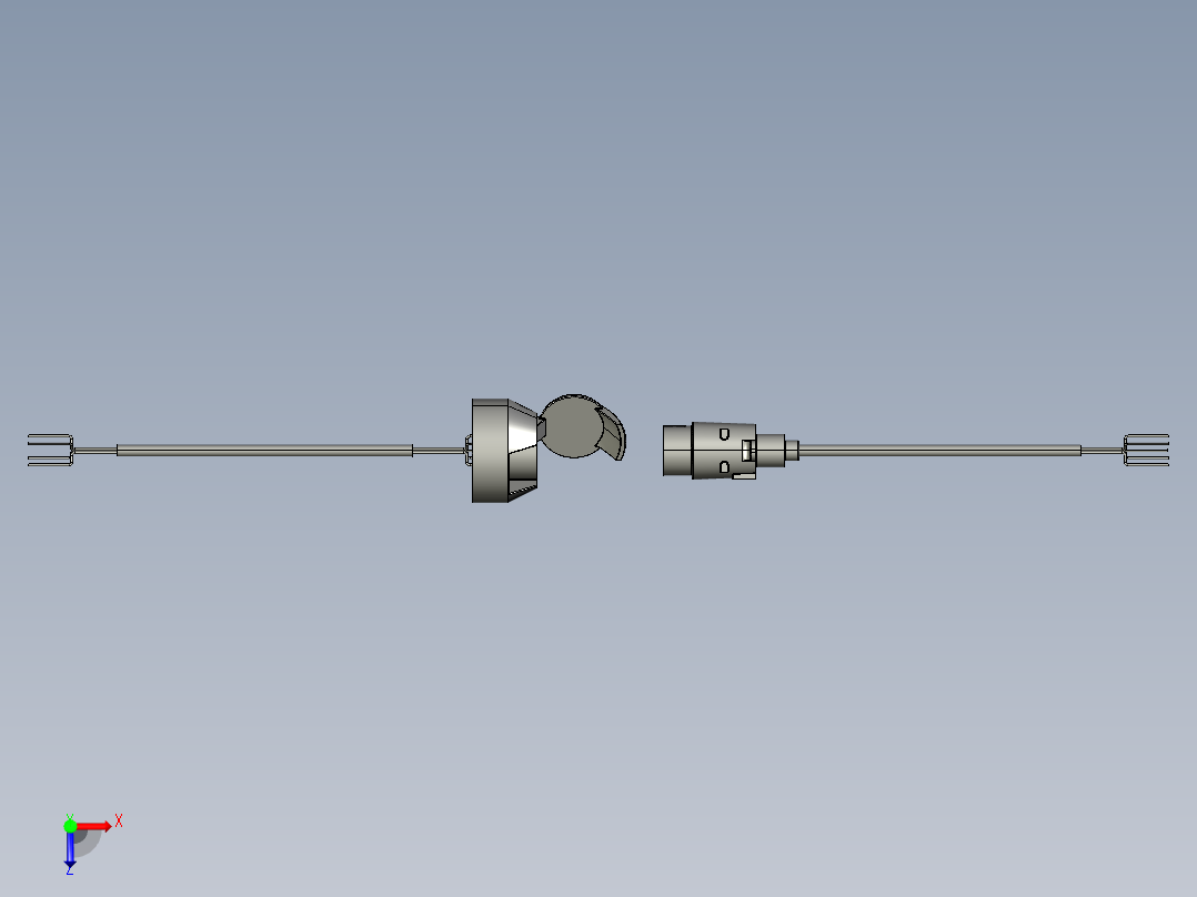 拖车电气连接俯视图