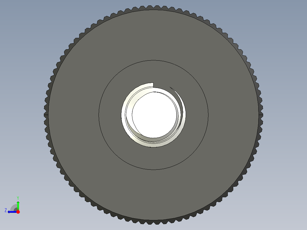 滚花旋钮-Knurled Knob 0.25x1.000x0.500.STEP右视图
