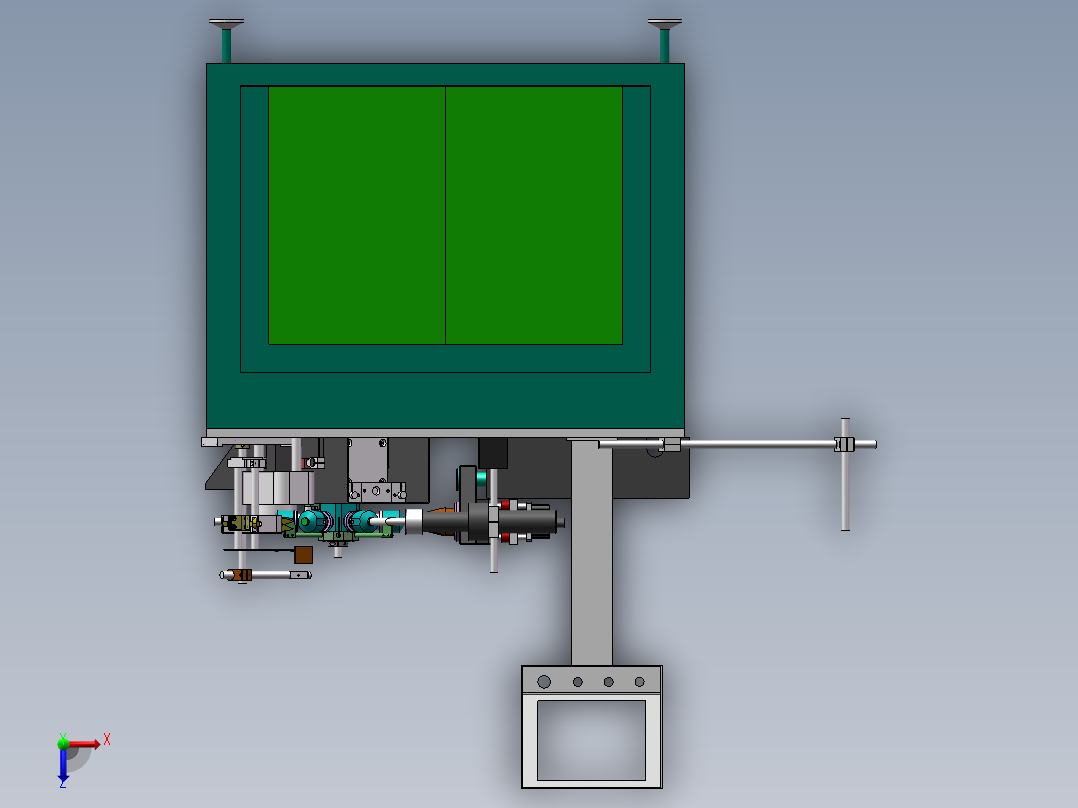 日系六头全自动音圈绕线机3D模型俯视图