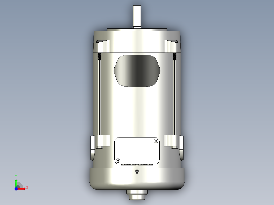 直流电动机与3d打印接线盒前视图