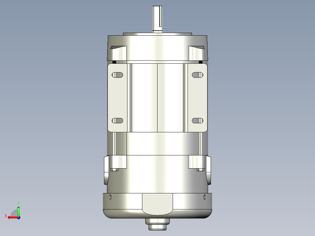直流电动机与3d打印接线盒后视图