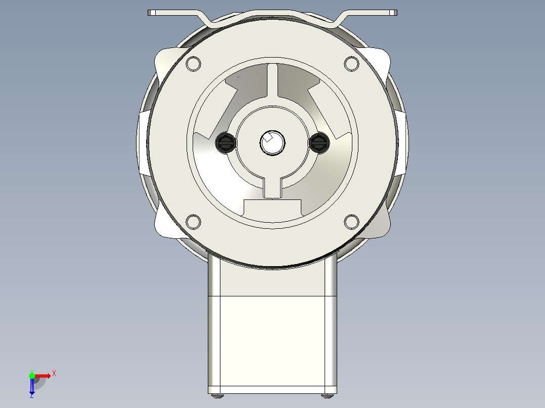 直流电动机与3d打印接线盒俯视图