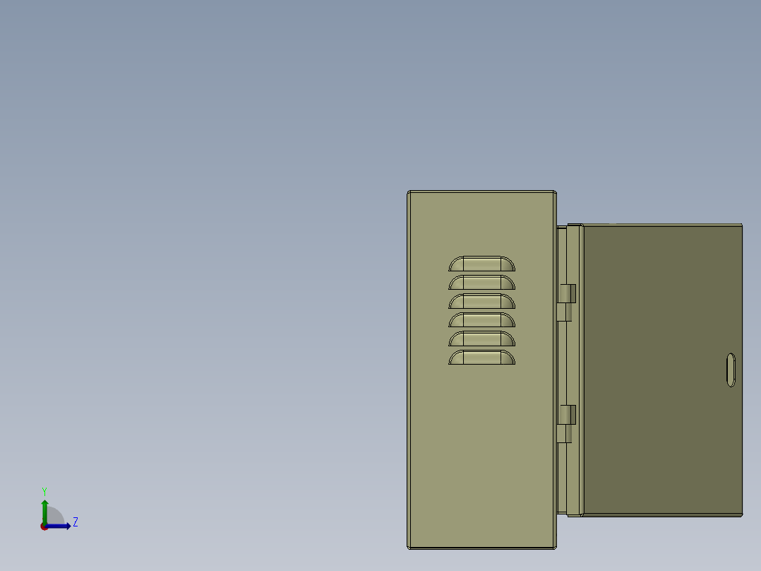 电器柜 电控柜 (52) 机械设计素材左视图