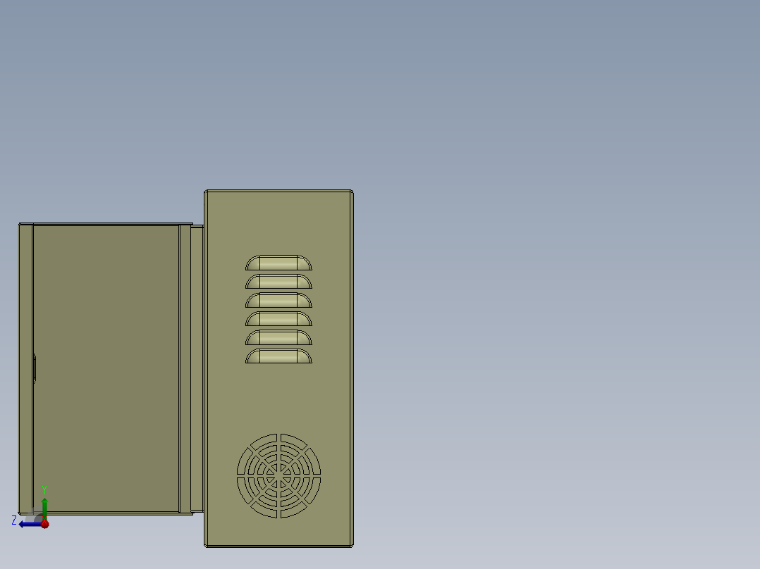 电器柜 电控柜 (52) 机械设计素材右视图