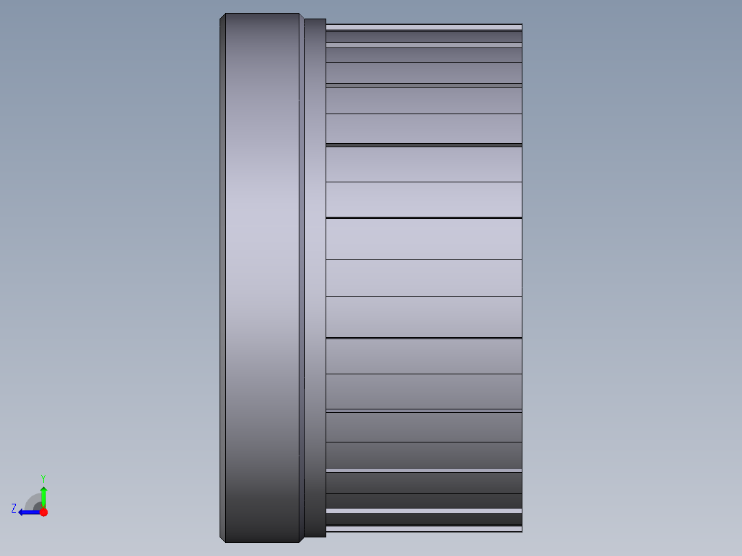 11FBIV 联合布什溶剂焊接，公制系列右视图