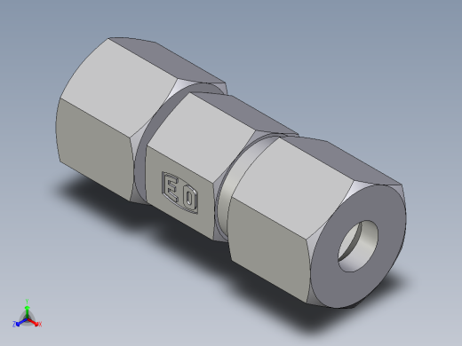 卡套式工业通用硬管接头EO_Distance_piece_adapter_DA08SCF正等轴测缩略图