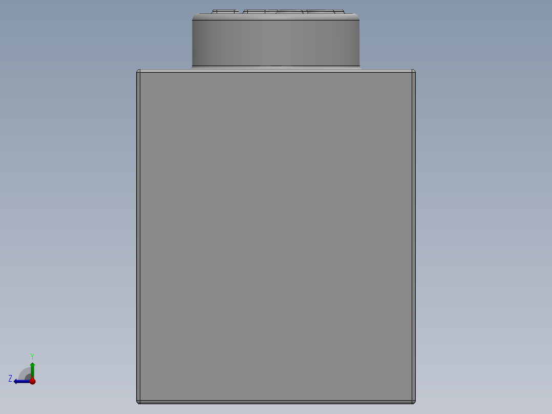 乐高套装 4421基本积木-300501 White Brick 1 x 1.SLDPRT右视图