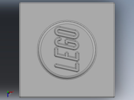 乐高套装 4421基本积木-300501 White Brick 1 x 1.SLDPRT俯视缩略图