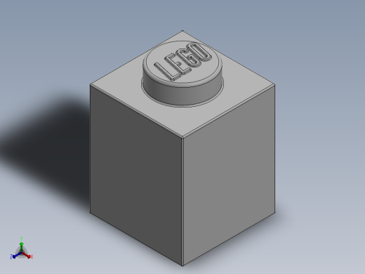 乐高套装 4421基本积木-300501 White Brick 1 x 1.SLDPRT正等轴测缩略图