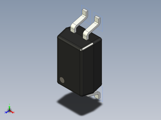 光电元件封装-SSOP-4-BK正等轴测缩略图