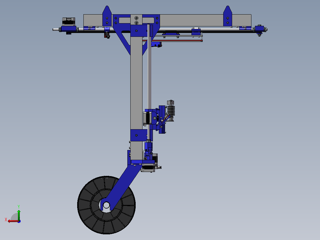 3D打印机模型后视图