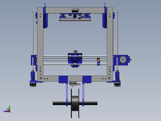 3D打印机模型右视缩略图