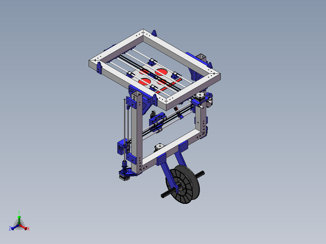 3D打印机模型正等轴测图