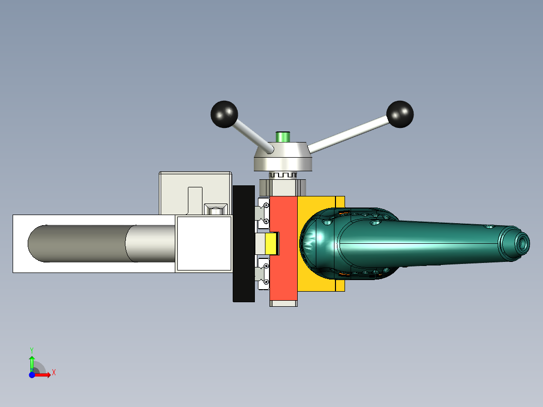 DIY磁力钻床前视图