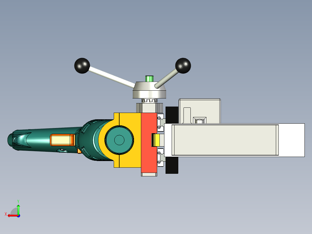 DIY磁力钻床后视图