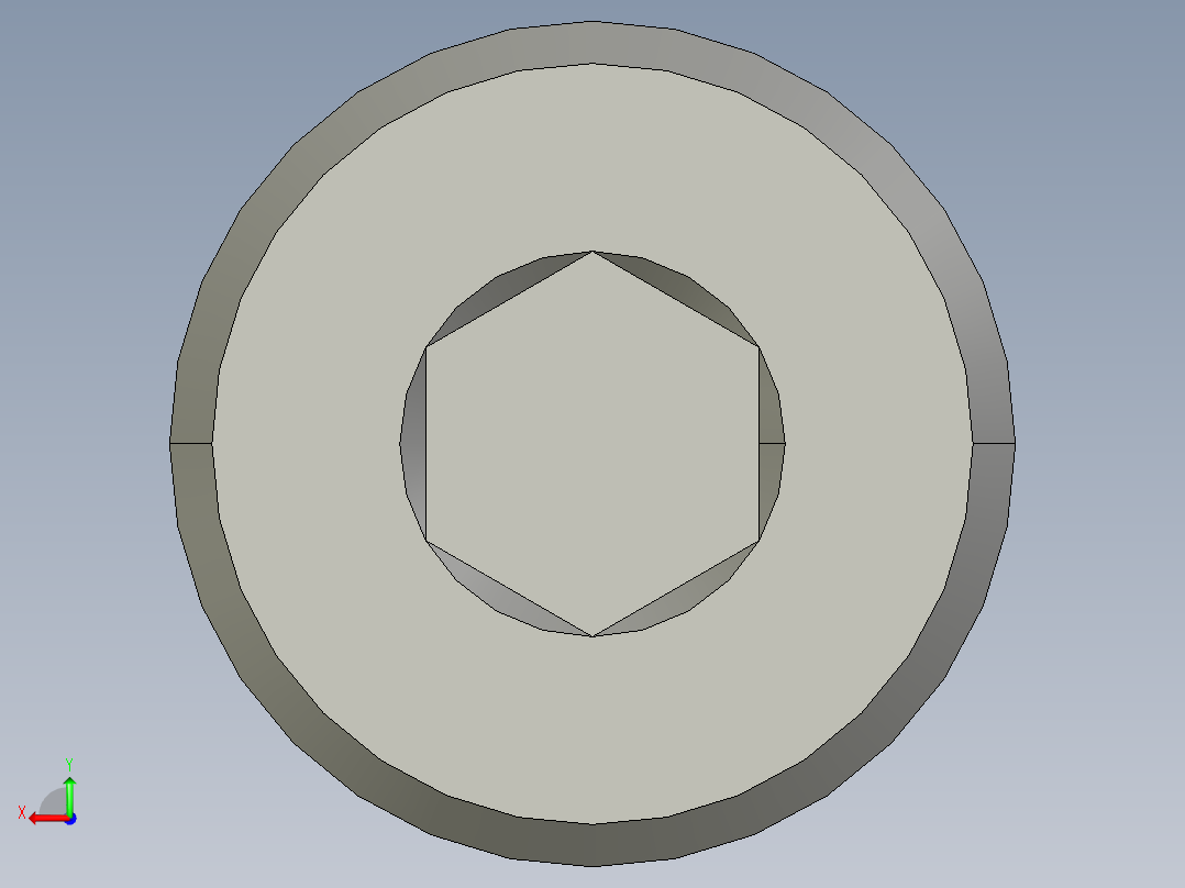 M2-M2 x 0.4mm Thread 30mm LONG SOCKET HEAD CAP SCREW.STEP后视图