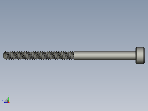 M2-M2 x 0.4mm Thread 30mm LONG SOCKET HEAD CAP SCREW.STEP右视缩略图