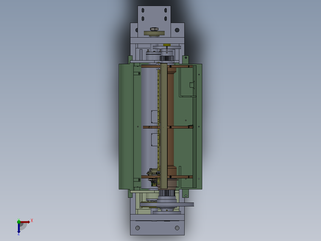 精装书壳的涂胶机构俯视图