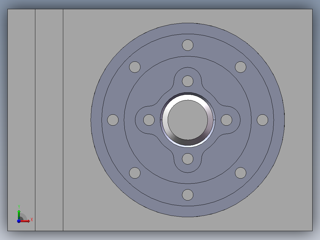 端盖零件的机械加工工艺规程及工艺装备设计前视图