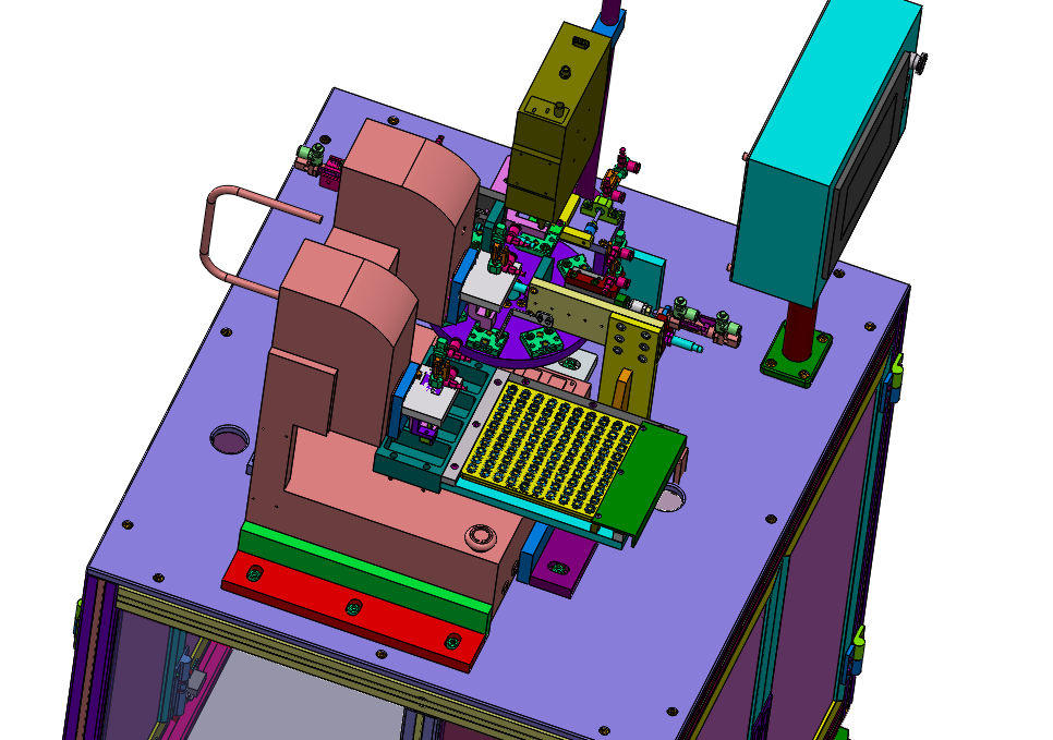 自动检测电机设备（sw18可编辑+工程图+BOM）