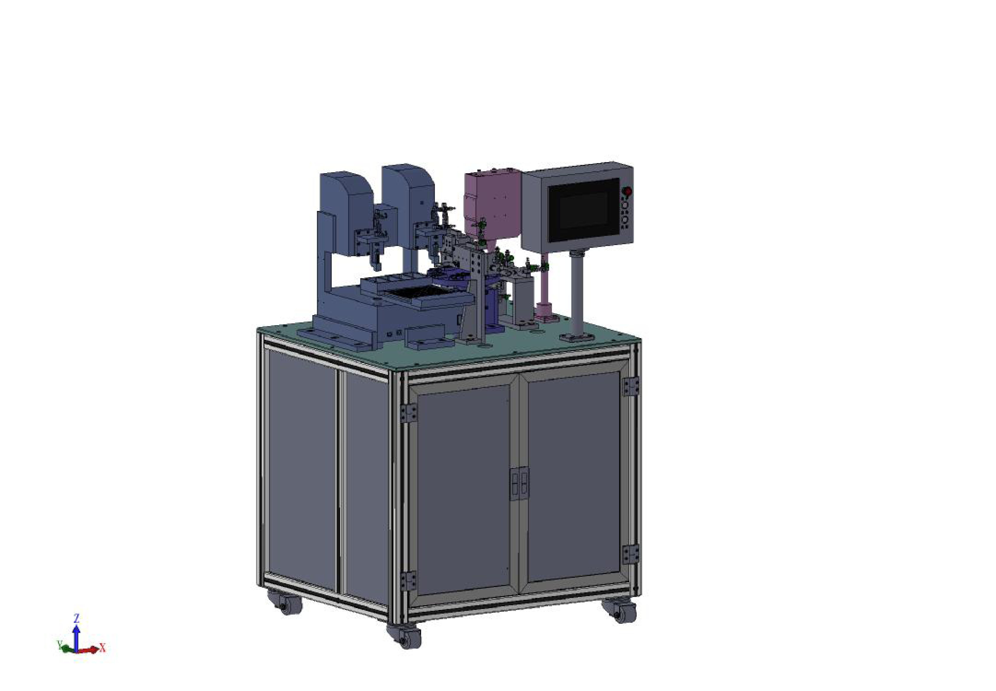 自动检测电机设备（sw18可编辑+工程图+BOM）