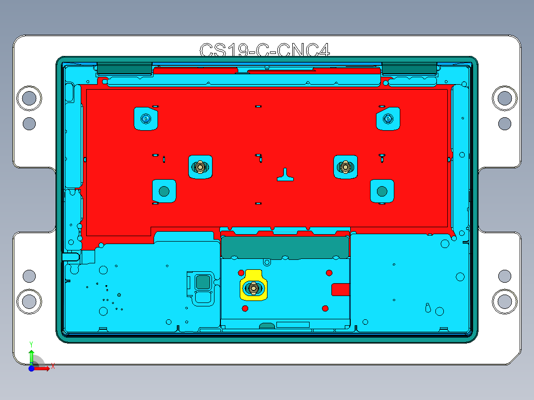 CS19-C-CNC4笔记本CNC工装夹具三维模型-180801前视图