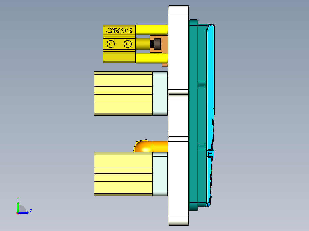 CS19-C-CNC4笔记本CNC工装夹具三维模型-180801左视图