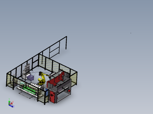 2023.02月-电梯门板机器人冲孔折弯系统sw19可编辑