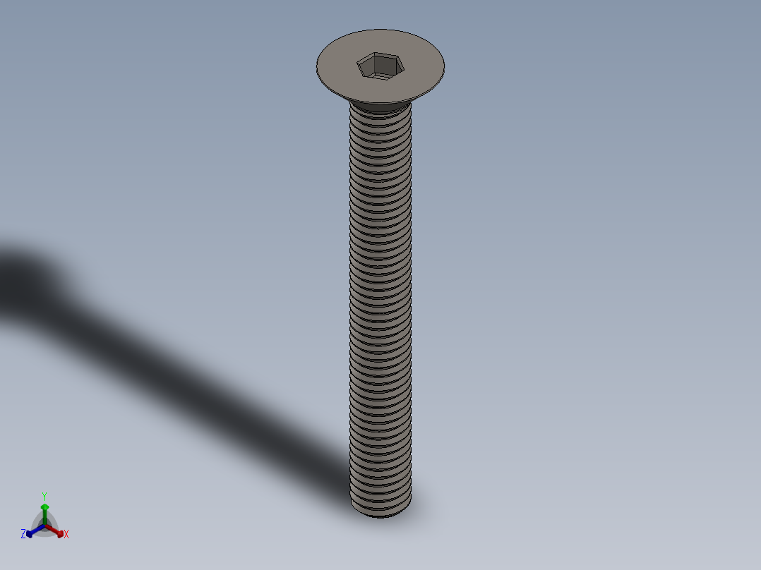 Screw_ISO_10642_M8x70_A2.SLDPRT正等轴测图
