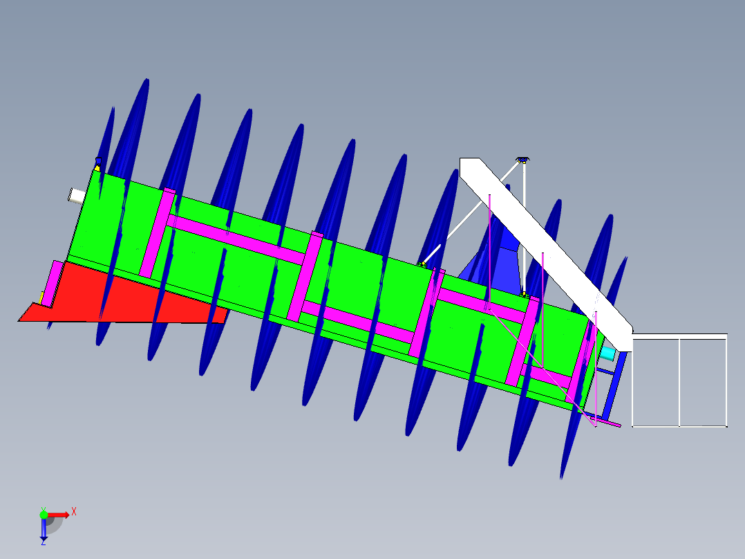 B2004017-双螺纹清洗器俯视图