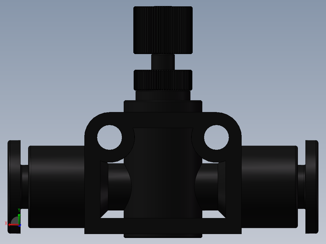 公制管道型节流阀 亿日 ESA4后视图