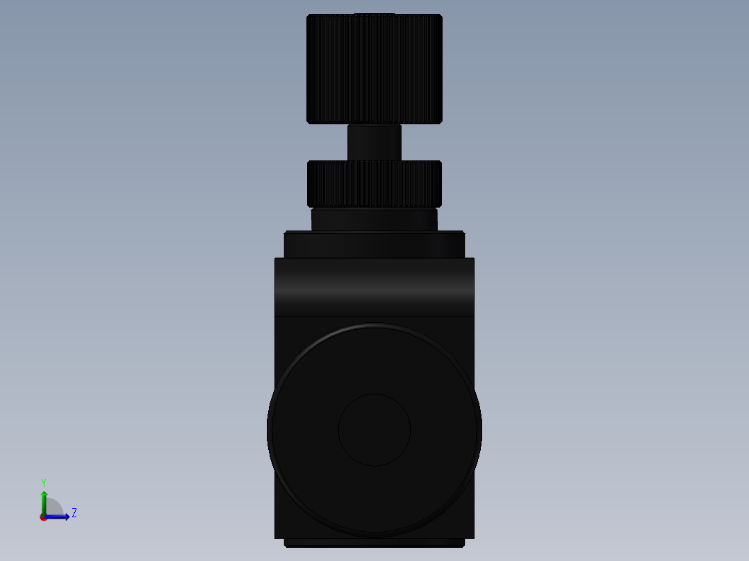 公制管道型节流阀 亿日 ESA4左视图