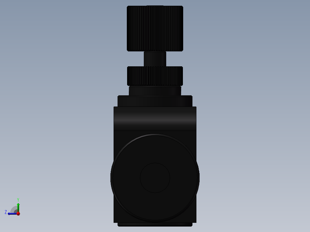 公制管道型节流阀 亿日 ESA4右视图