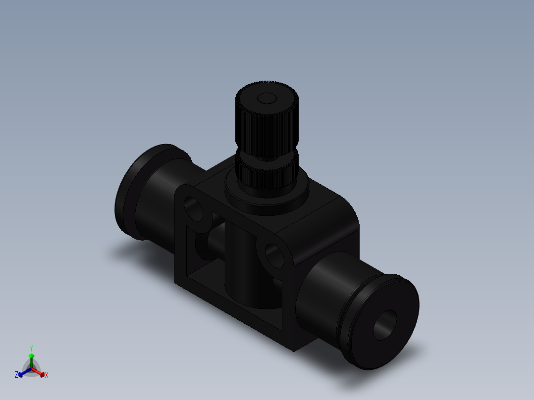 公制管道型节流阀 亿日 ESA4正等轴测图