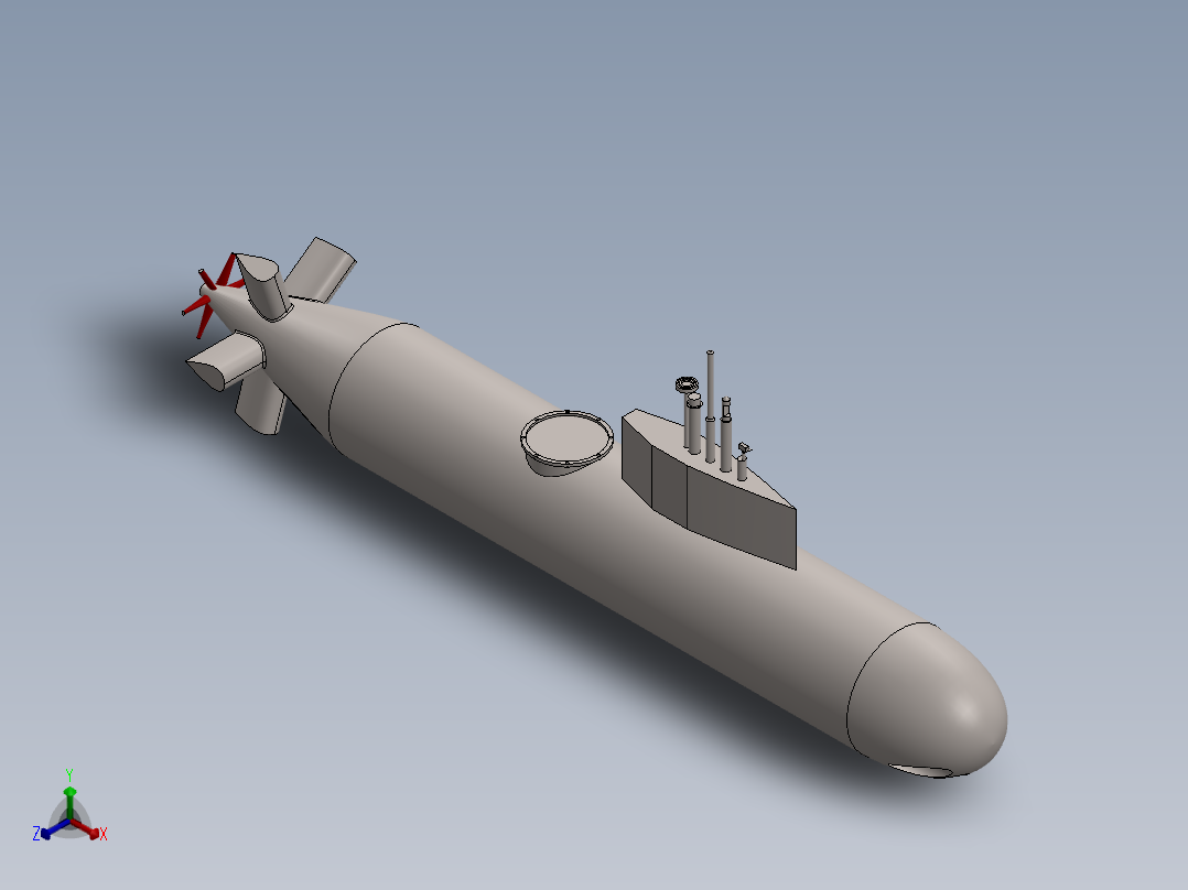 潜水艇(18)正等轴测图