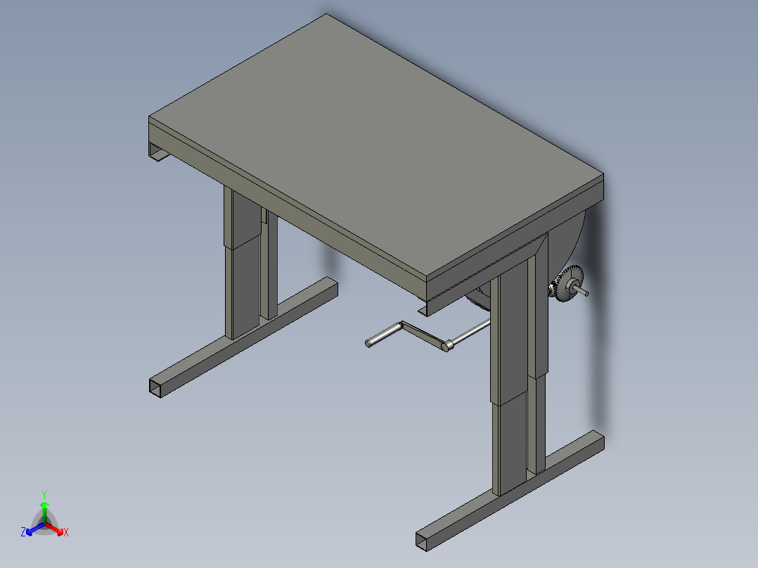 工作台640X1000cmworkbench-640x1000--stp stl主视图