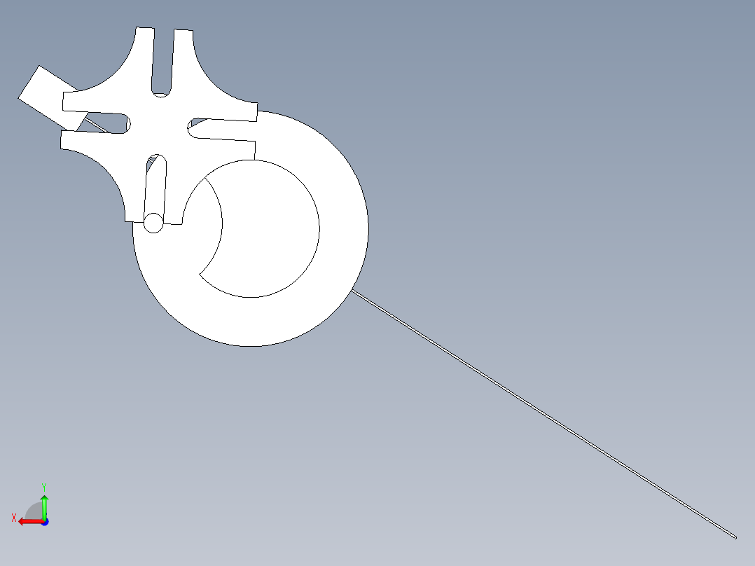 电影抓片机构3D后视图