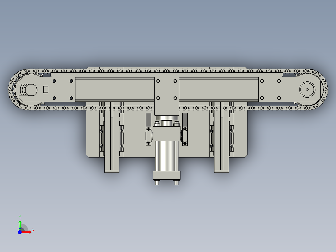 CQ托料机构固定端-AA200T前视图