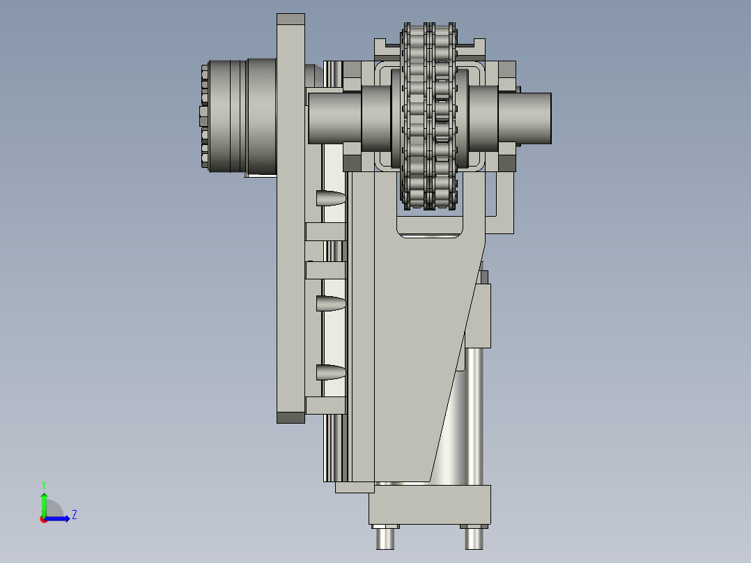 CQ托料机构固定端-AA200T左视图