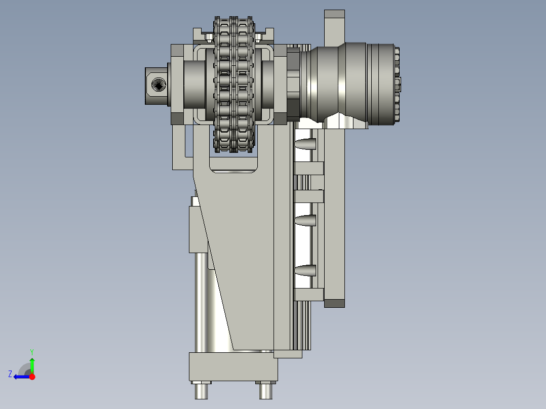 CQ托料机构固定端-AA200T右视图