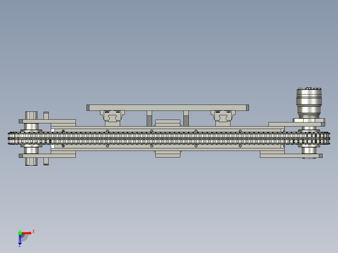 CQ托料机构固定端-AA200T俯视图