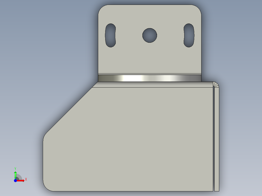 300N读码器安装组件-b前视图