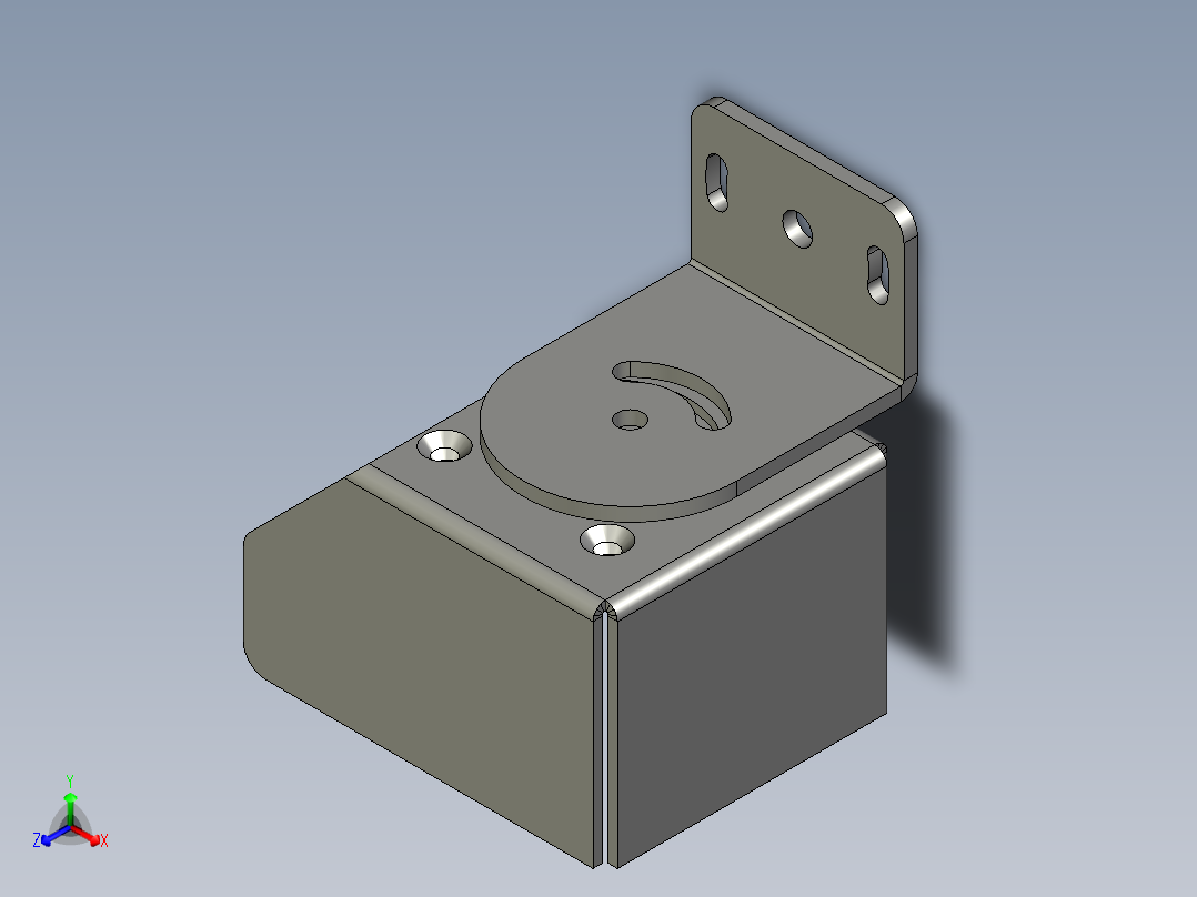 300N读码器安装组件-b正等轴测图