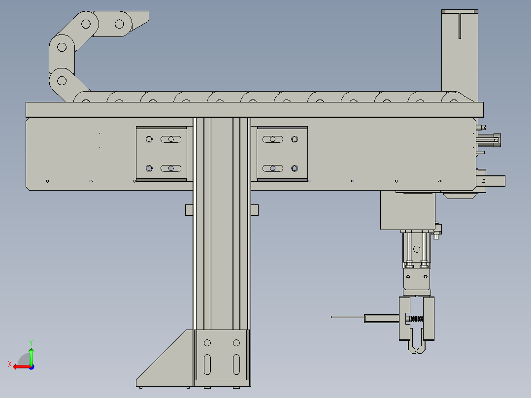 转轴转轴抓取机械手后视图