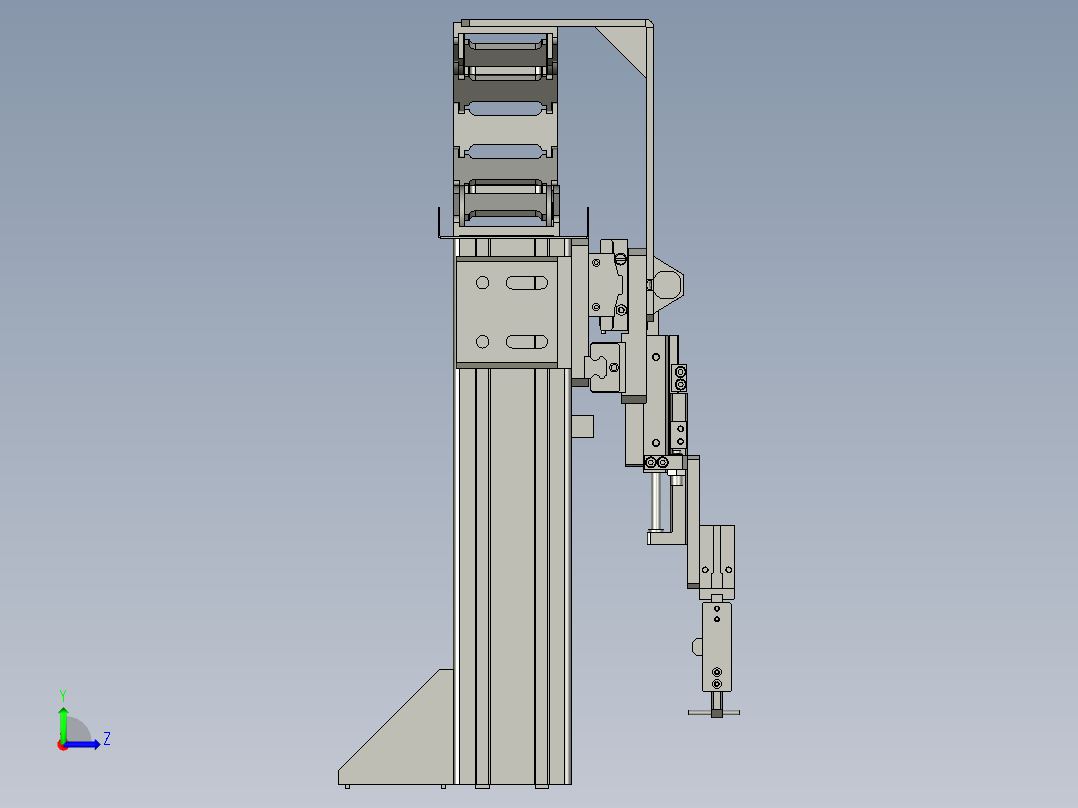转轴转轴抓取机械手左视图