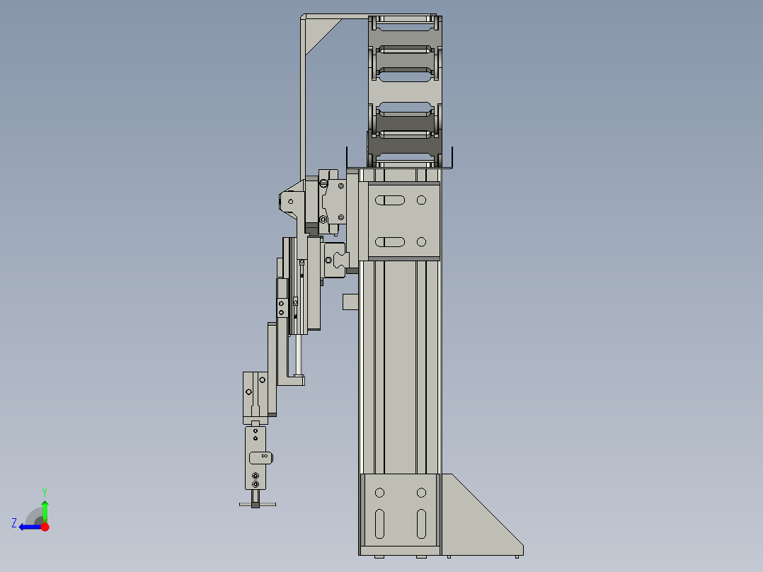 转轴转轴抓取机械手右视图