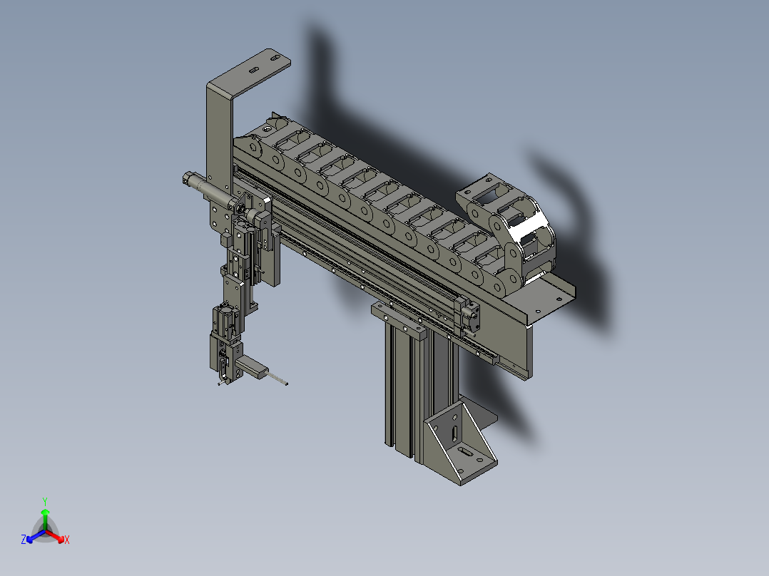 转轴转轴抓取机械手正等轴测图