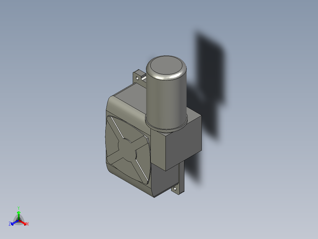 L型变位机回转电机组件主视图