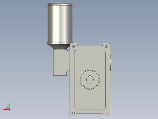 L型变位机回转电机组件后视缩略图