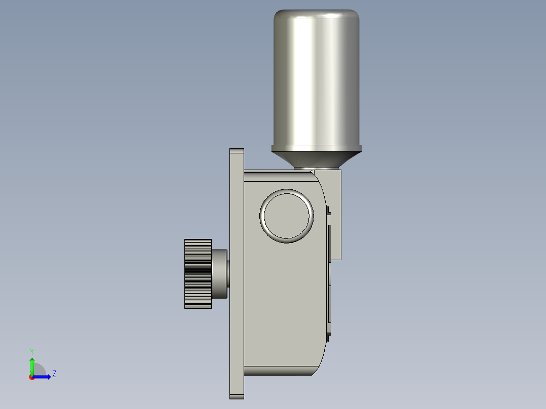 L型变位机回转电机组件左视图